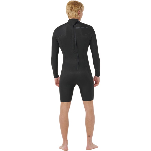2026 Rip Curl Heren Dawn Patrol 2mm Rug Ritssluiting Lange Mouwen Lentepak Wetsuit 11SMSP - Black